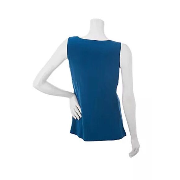 Women with Control Size 3X V Neck Knot Front Top Black Tummy Control NWT - Picture 3 of 4